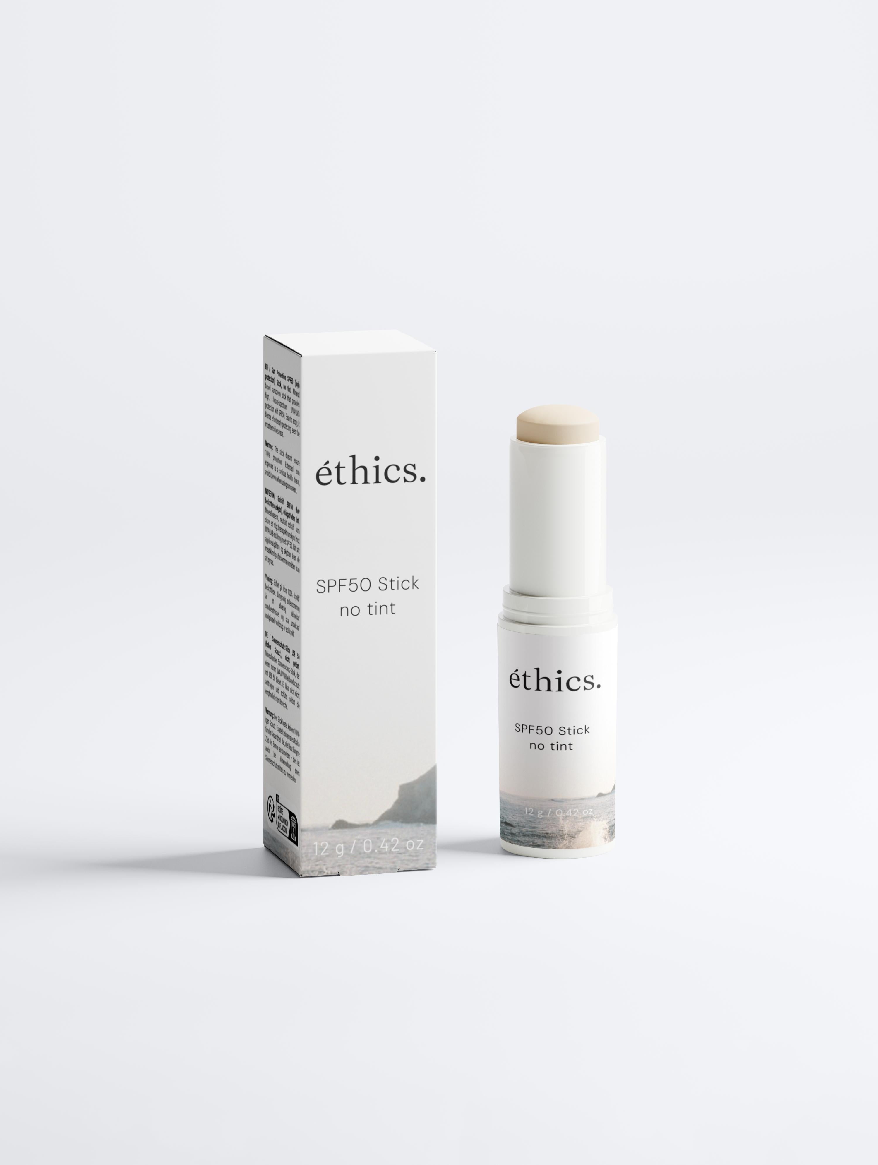 SPF 50 Sunscreen Stick – No Tint | éthics